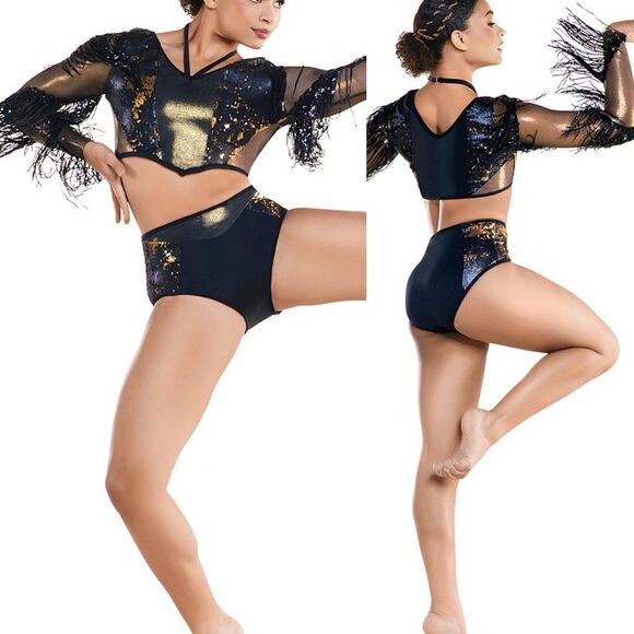 Revolution Tenth House 2 piece dance costume fringe ZERO GRAVITY TH25247 MA adul - Picture 1 of 12
